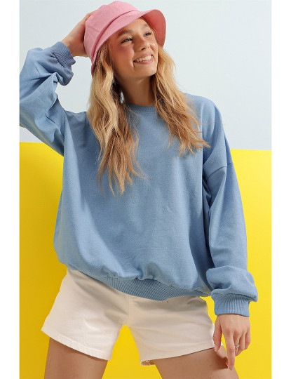 imagem de Sweatshirt Senhora  Azul claro1