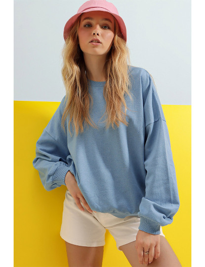 imagem de Sweatshirt Senhora  Azul claro4