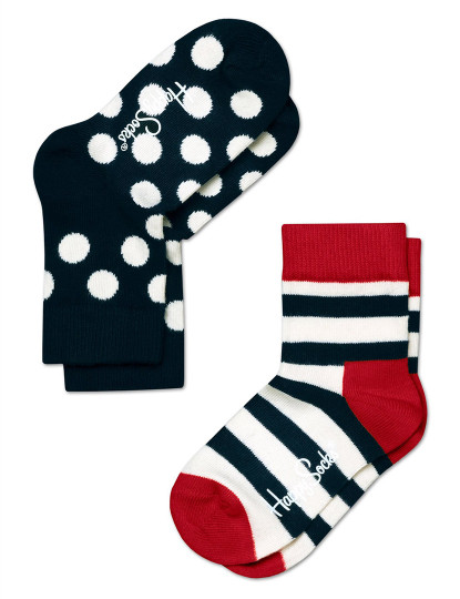 imagem de Pack 2 Meias Kids  Preto -Branco - Preto - Vermelho 1