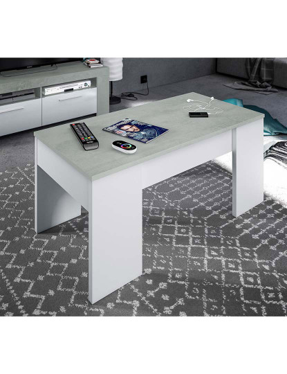 imagem de Mesa Centro Flow Cinza/Branco6