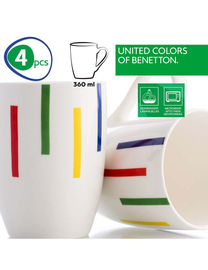 imagem de Conj. 4 Canecas Riscas Multicolor 360Ml 2