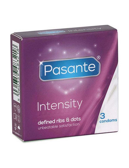 imagem de Preservativos Pasante Intensity 19 cm 54 mm (3 pcs)2