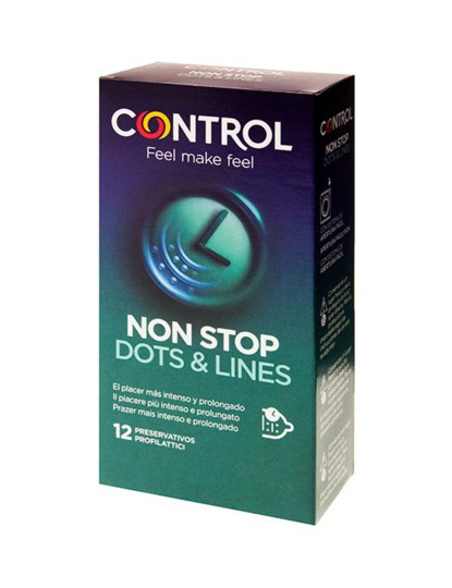 imagem de Preservativos Non Stop Dots & Lines Control (12 uds)2