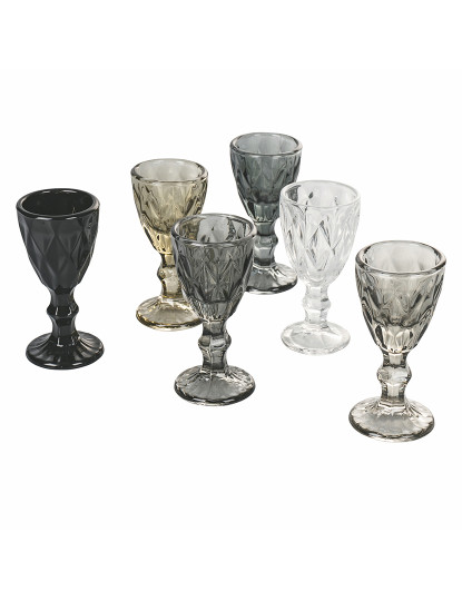 imagem de Conjunto 6 Copos Licor Prisma Stones Cinza1