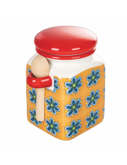 imagem de Frasco Com Colher Bambu Infinito Ventotene1