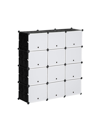 imagem de Armário Modular 12 Cubos Branco e Preto1