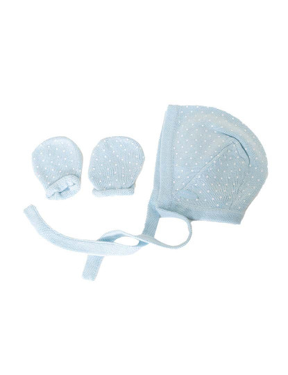 imagem de Conj. de Gorro  e luvas Menina Bebé Azul Claro1