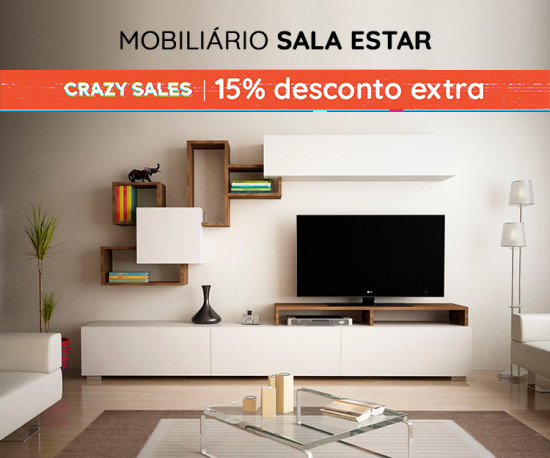 Mobiliário Sala Estar Top Vendas - 15% Desconto Extra