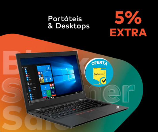 BSS 5% Portátil Lenovo L390 Grau A + Oferta Antivírus só 199,99Eur