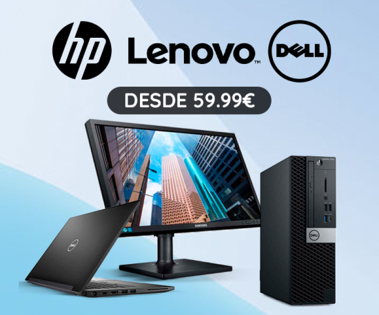 Portáteis, Monitores & Desktops (HP, Dell, Lenovo) desde 32,99Eur