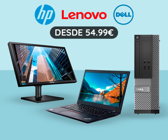 Desktops, Portáteis e Monitores - HP, Dell, Lenovo- desde 54,99Eur