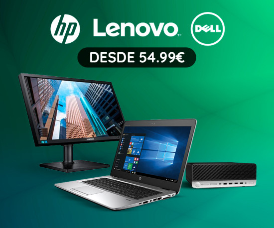 Portáteis, Desktops e Monitores - HP, Dell, Lenovo - desde 54,99Eur