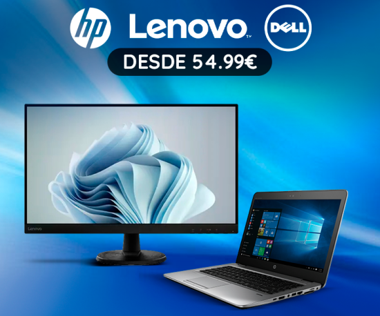 Desktops, Portáteis e Monitores desde 54,99Eur -HP, Dell, Lenovo