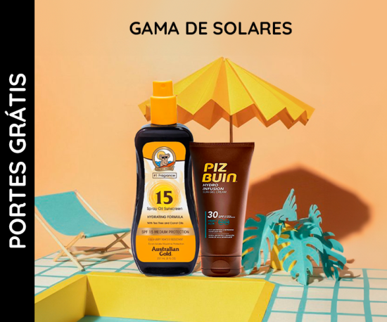 Gama de Solares e Bronzeadores - Expedição Imediata