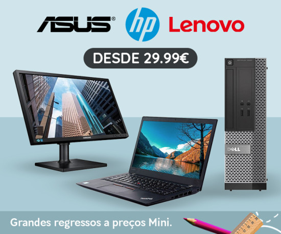 BTS Portáteis, Desktop's e Monitores desde 29,99 € - HP, Acer, Lenovo