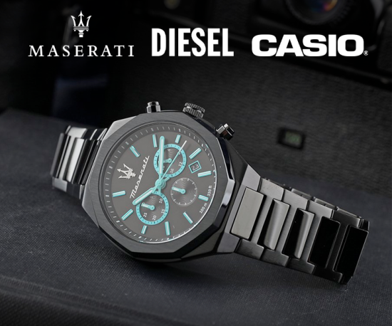 Relógios Masculinos Diesel, Maserati e Casio