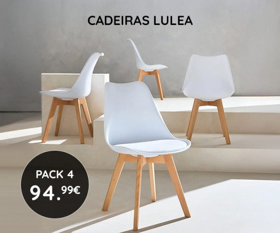 Pack 4 Cadeiras Lulea só 94,99€