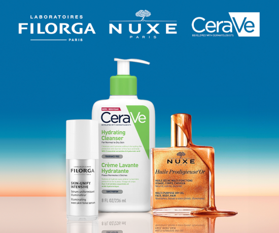 Top Marcas- Nuxe, Filorga e Cerave