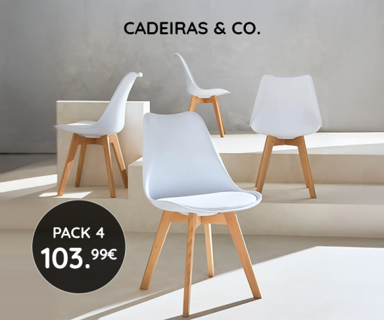 Pack 4 Cadeiras Lulea só 103,99€