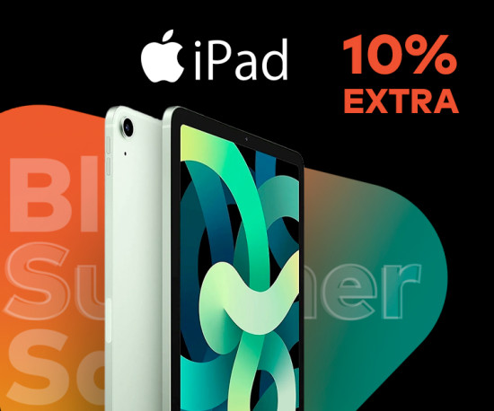 Black Summer Sales - 10% Desconto Extra iPads