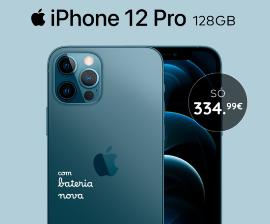 iPhone 12 Pro 128GB c Bateria Nova só 334,99Eur