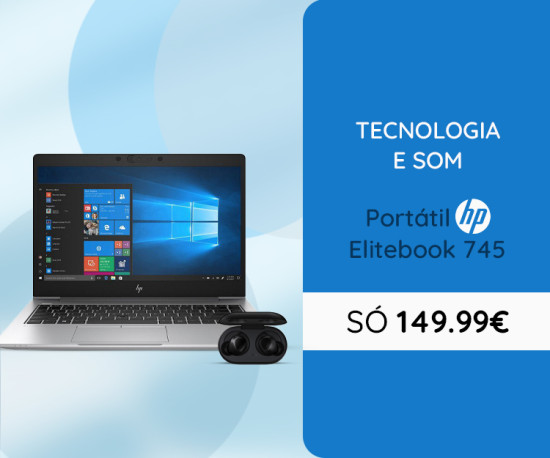 Especial Tecnologia e Som - Portátil HP Elitebook 745 só 149,99Eur
